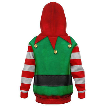 Navidad Christmas Sudadera Christmas Elf Duende Navideño Cosplay Sudadera para Niños